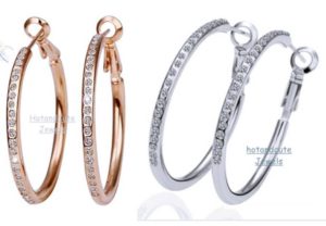 フープピアス スワロフスキー アクセサリー ゴールド シルバー Aurora&Oasis オーロラ&オアシス