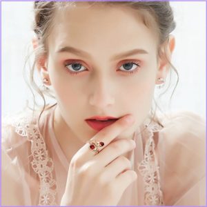 リング 指輪 スワロフスキー バラ 薔薇 ローズ フラワー Aurora&Oasis オーロラ&オアシス