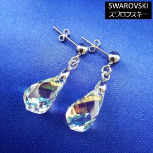 ピアス スワロフスキー ティアドロップ ウォータードロップ しずく 滴 Aurora&Oasis オーロラ&オアシス
