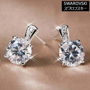 ピアス スワロフスキー ラウンド クリスタル スタッド Aurora&Oasis オーロラ&オアシス