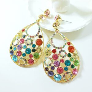 ピアス スワロフスキー ドロップ カラフル キラキラ ゆれる スタッド Aurora&Oasis オーロラ&オアシス